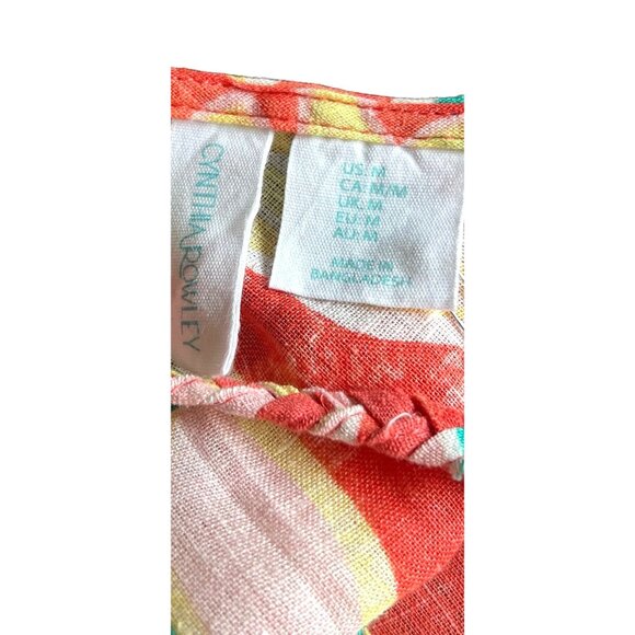 Cynthia Rowley Sleeveless Tropical Floral Maxi Dress With Braided Straps Medium - Picture 11 of 15